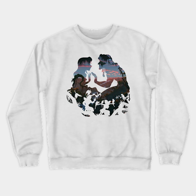 Tarzan and Jane Crewneck Sweatshirt by Nicole Nichols